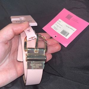 Kate Spade Pink/Light Brown Leather Reversible Belt